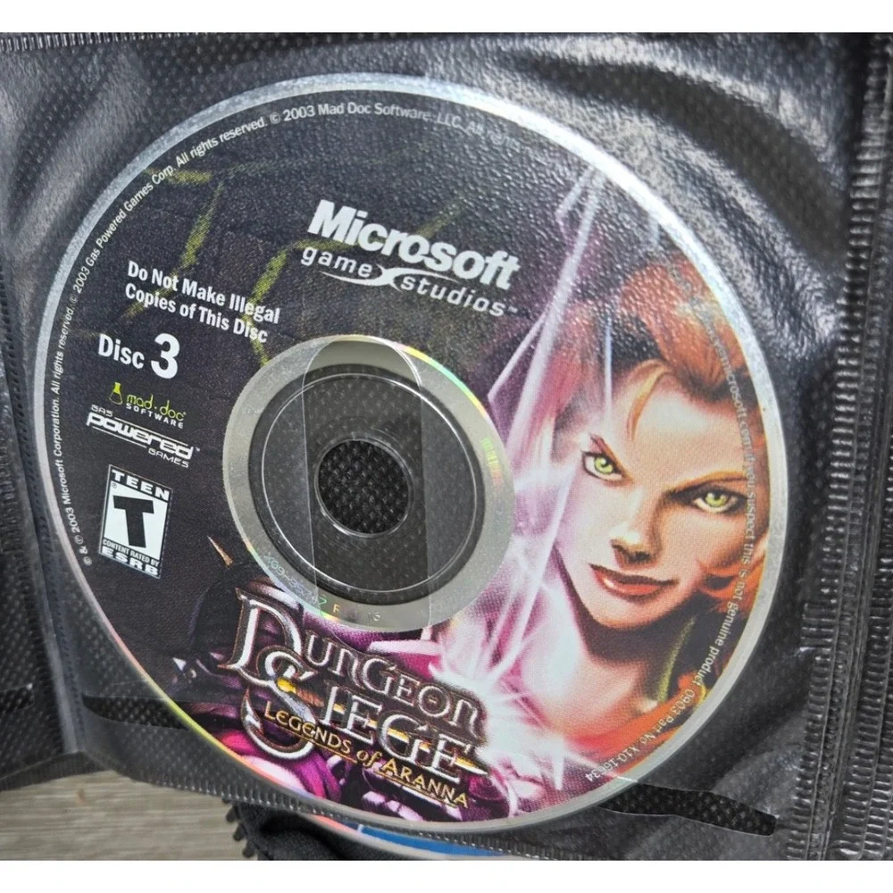 Dungeon Siege Legends of Aranna PC Game 3 Discs No Case Tested